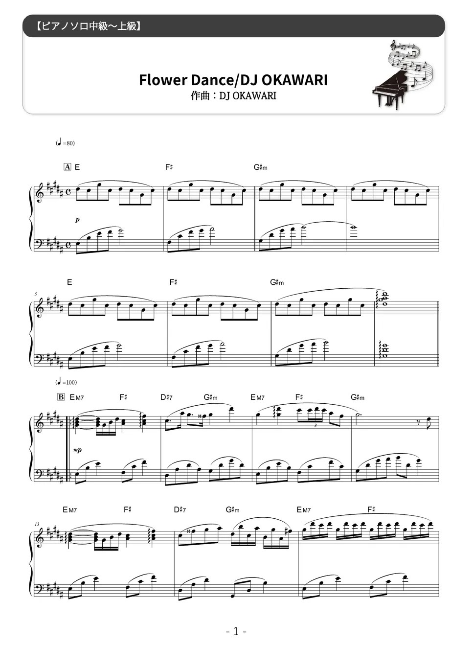 DJ OKAWARI Flower Dance Bản nhạc by Dsun