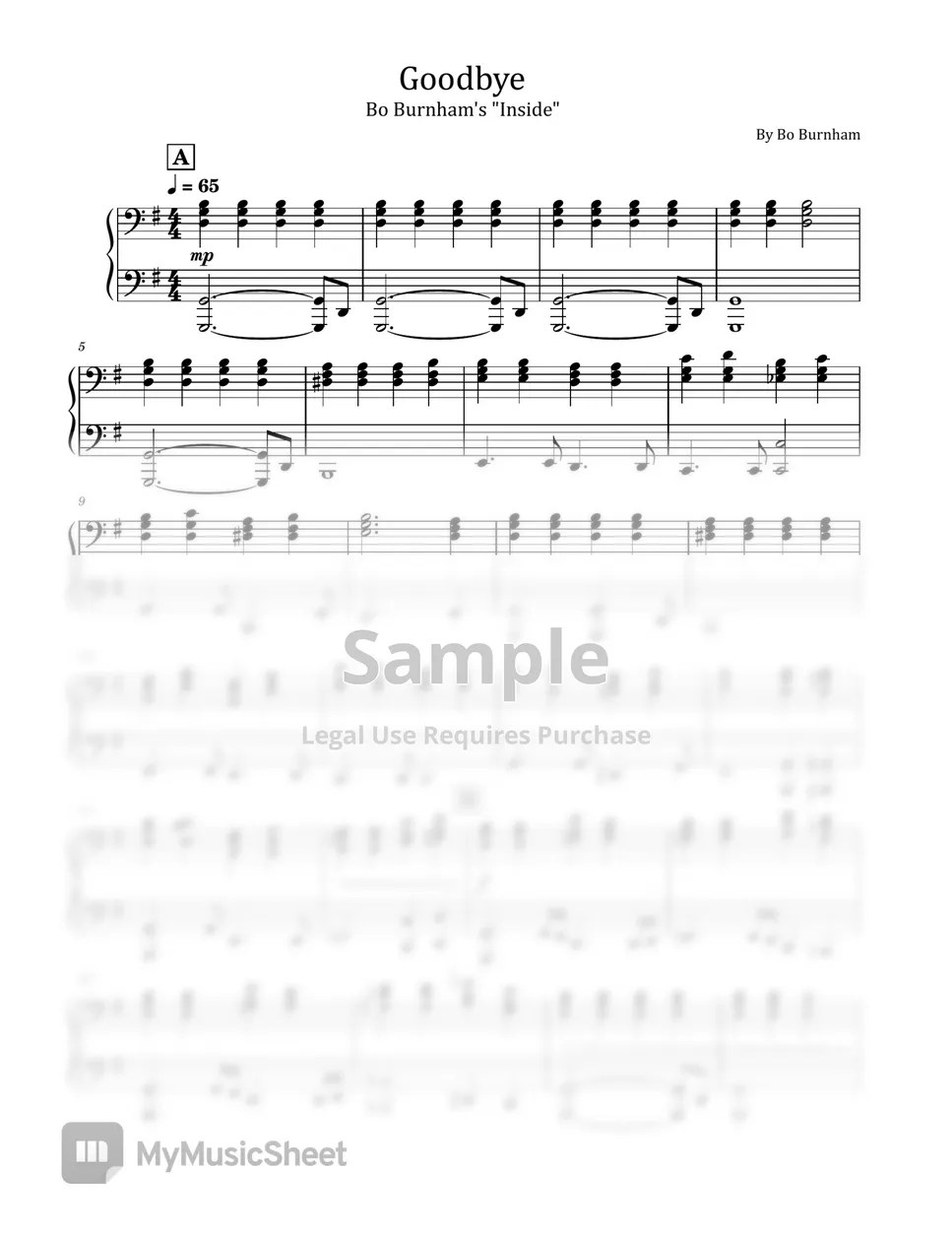 Bo Burnham Goodbye ((Possible Ending song) Bo Burnham's "Inside