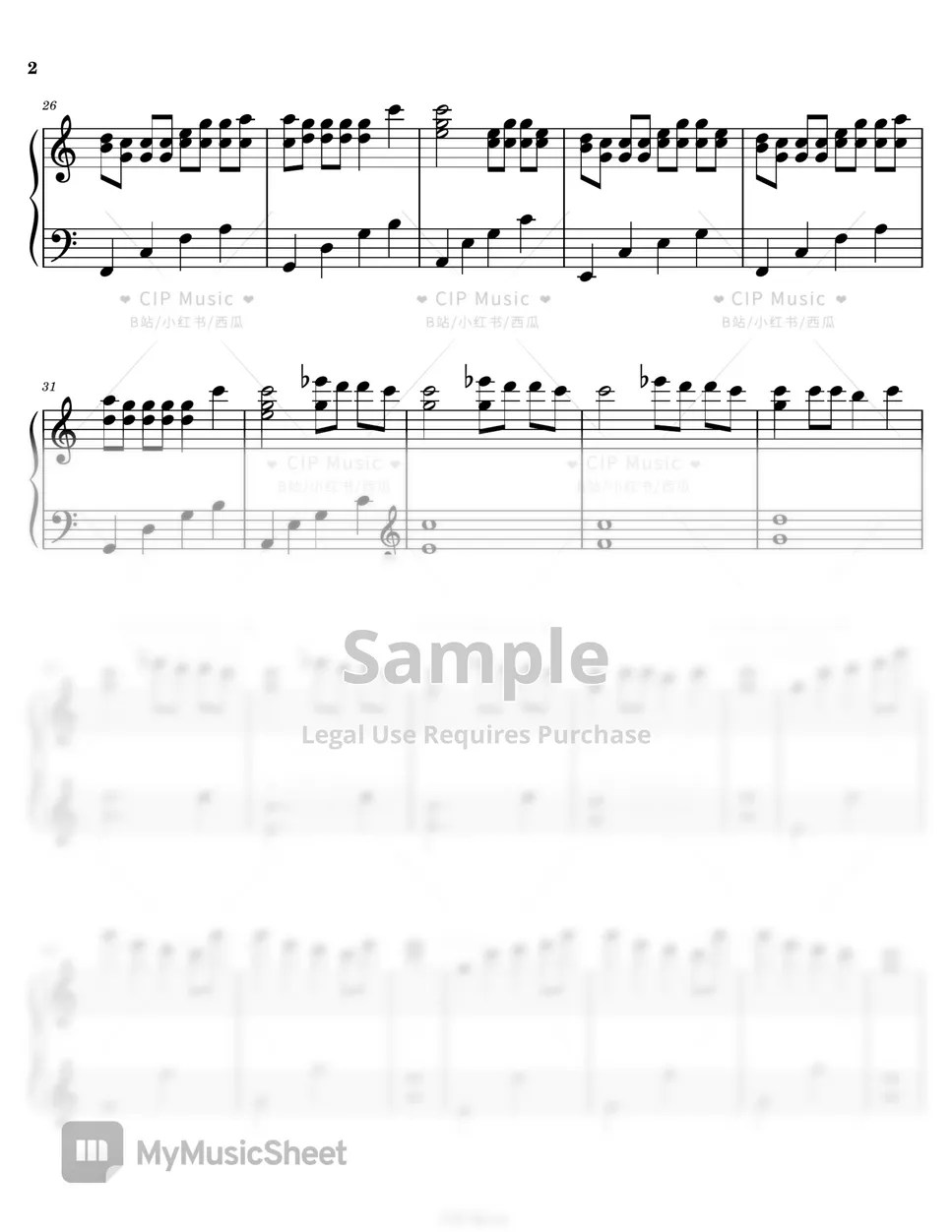 Hua Chenyu Meet When Flowers Fall Sheets by CIP Music