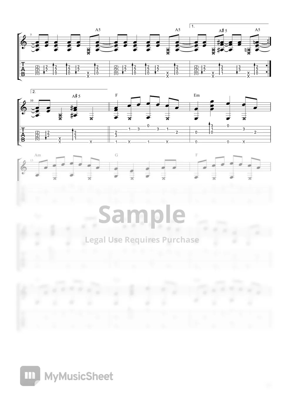 Jin Additional Memory (Fingerstyle) Partition musicale by Steve Hansen