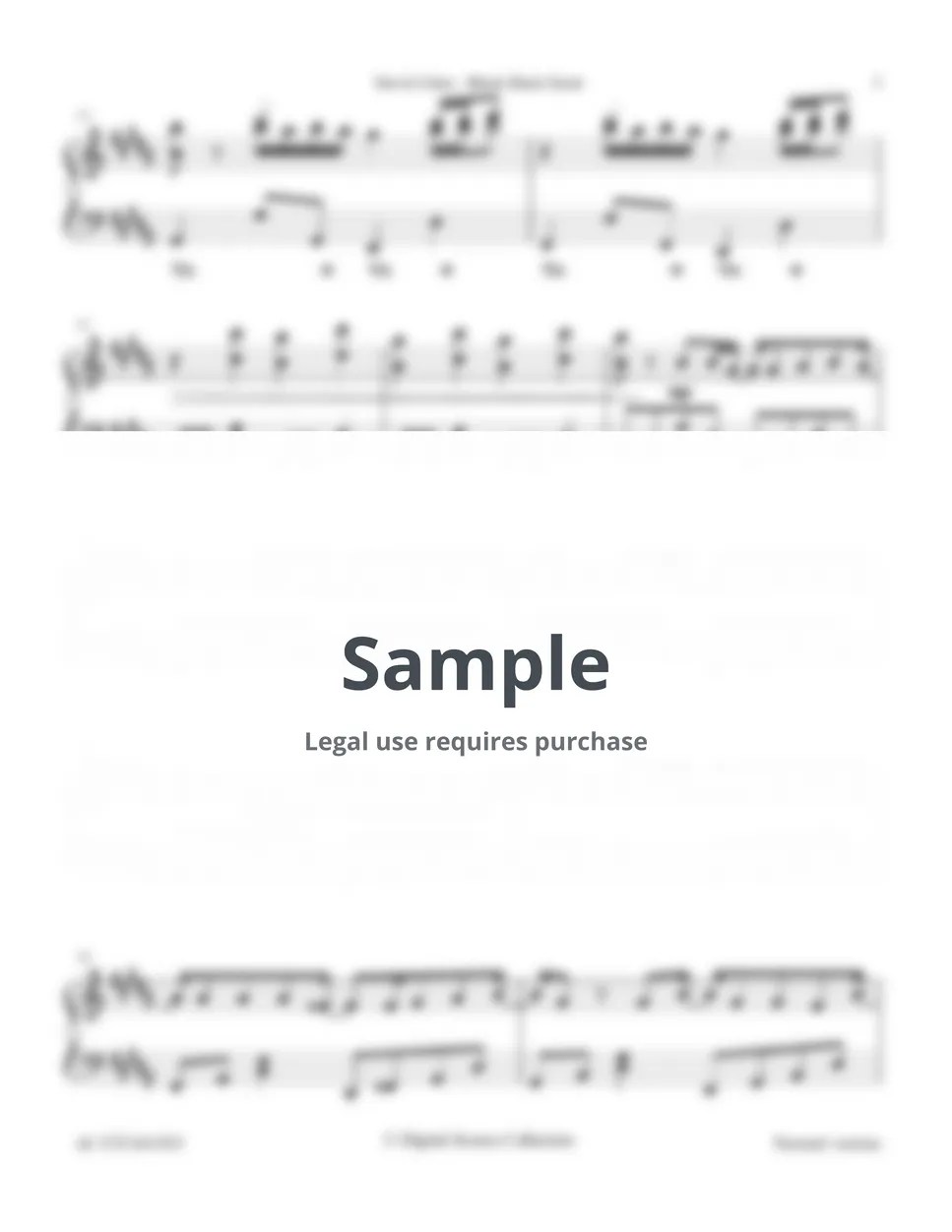 David Usher Black Black Heart Sheets by Digital Scores Collection