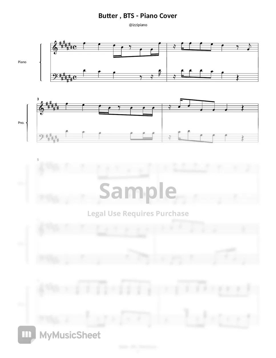 BTS Butter Sheets by Izzipiano