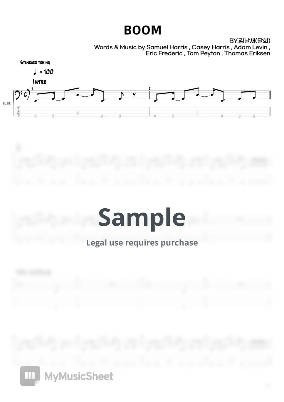 X Ambassadors BOOM Tab + 1staff by 김날새