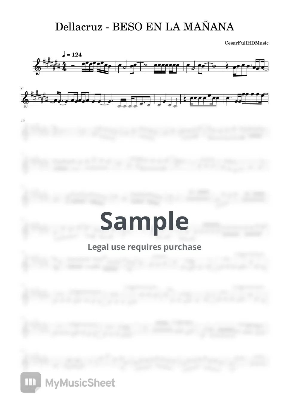 Dellacruz BESO EN LA MAÑANA Sheets