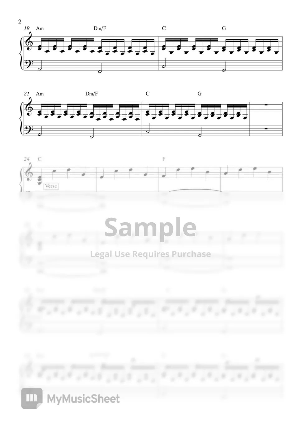 Mahmood Rapide (spartito pianforte) Sheets by Francesco Piantoni