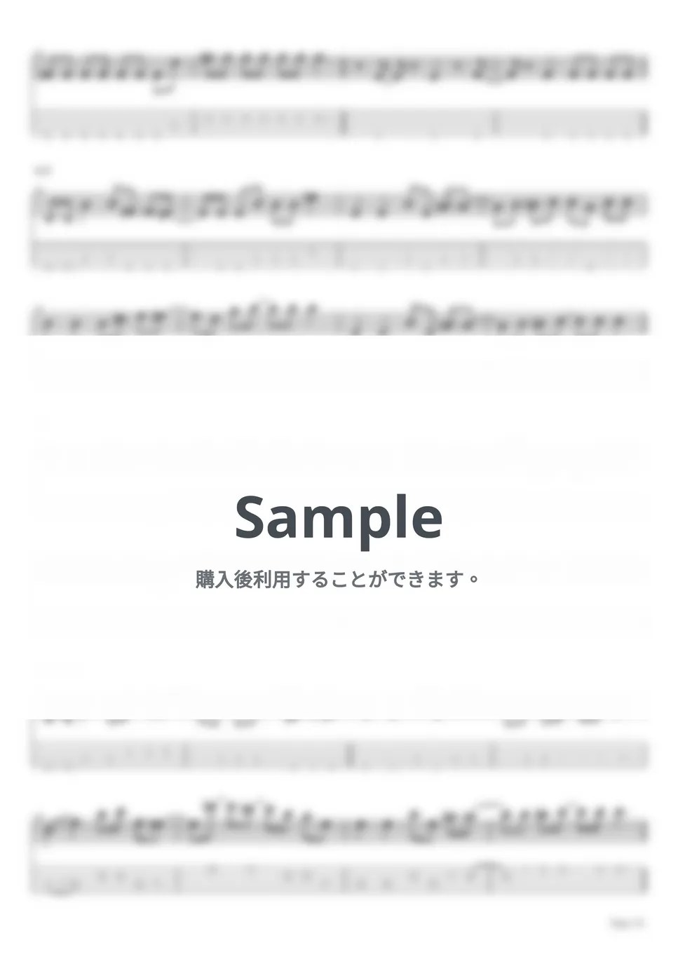 Cymbals Show Business【ベースTAB】 タブ + 五線譜 by はちみつヨーグルト