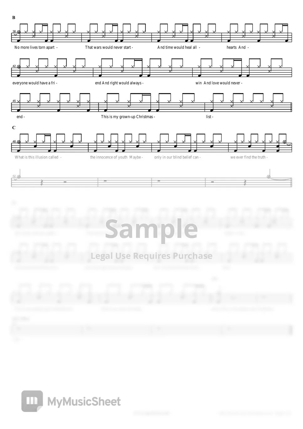 Kelly Clarkson My Grown Up Christmas List Sheets by COPYDRUM