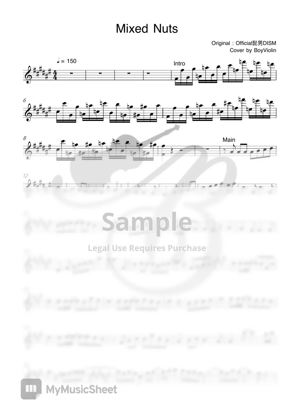 Official髭男DISM Mixed Nuts Sheets by BoyViolin