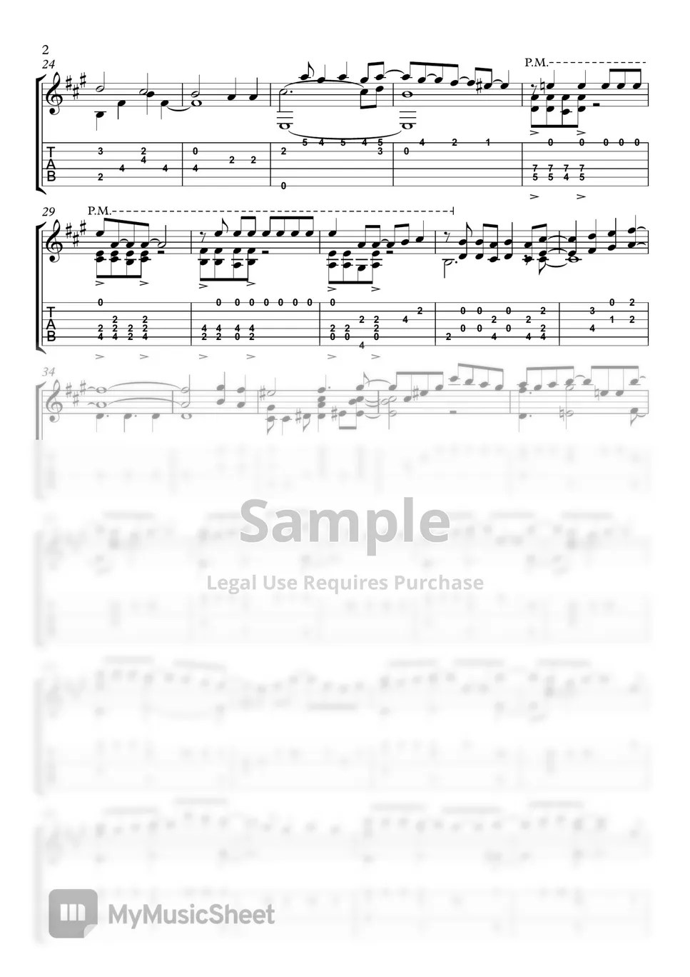 Goose house Your lie in april (Classical guitar/Guitar cover) Tab