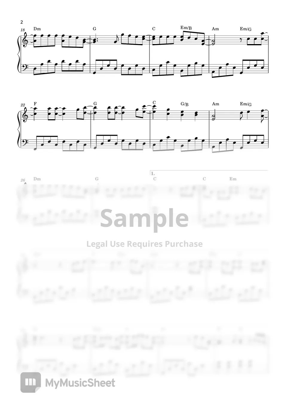 Benson Boone Little Runaway 樂譜 by POLYPiano