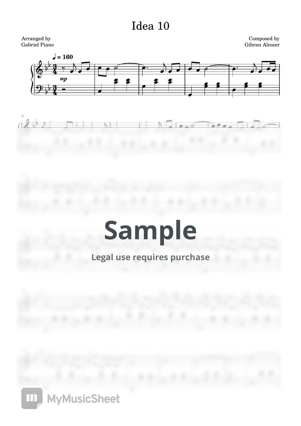 Gibran Alcocer Idea 10 Sheets by Gabriel Piano