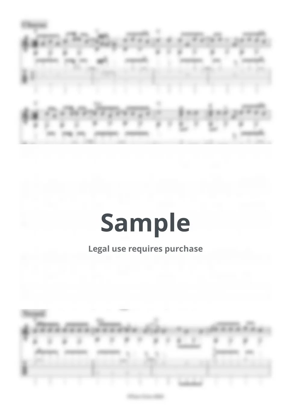 Taylor Swift Red (Fingerstyle) Tab + 단선 악보 by Yuta Ueno