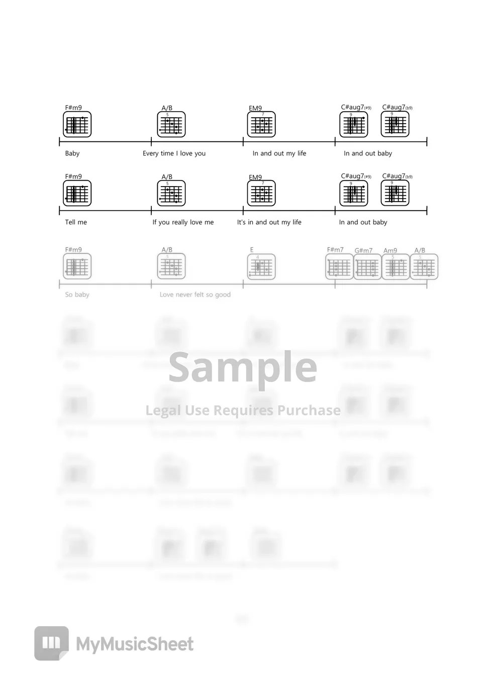 Michael Jackson Love never felt so good (Sam Kim version) Guitar