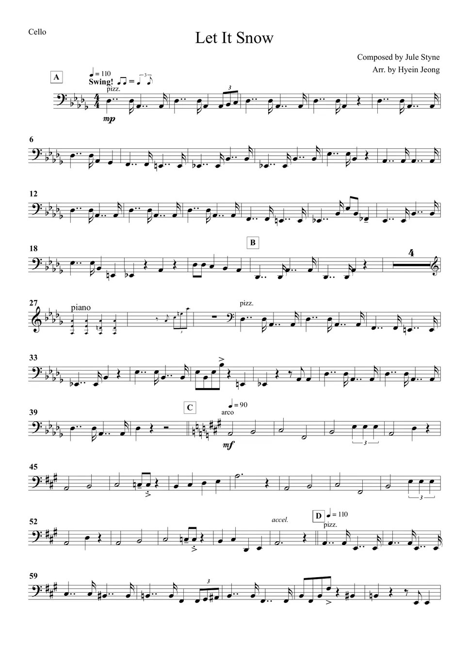 Christmas Carol Let It Snow [CHRISTMAS_CAROL]Let it snow Spartito