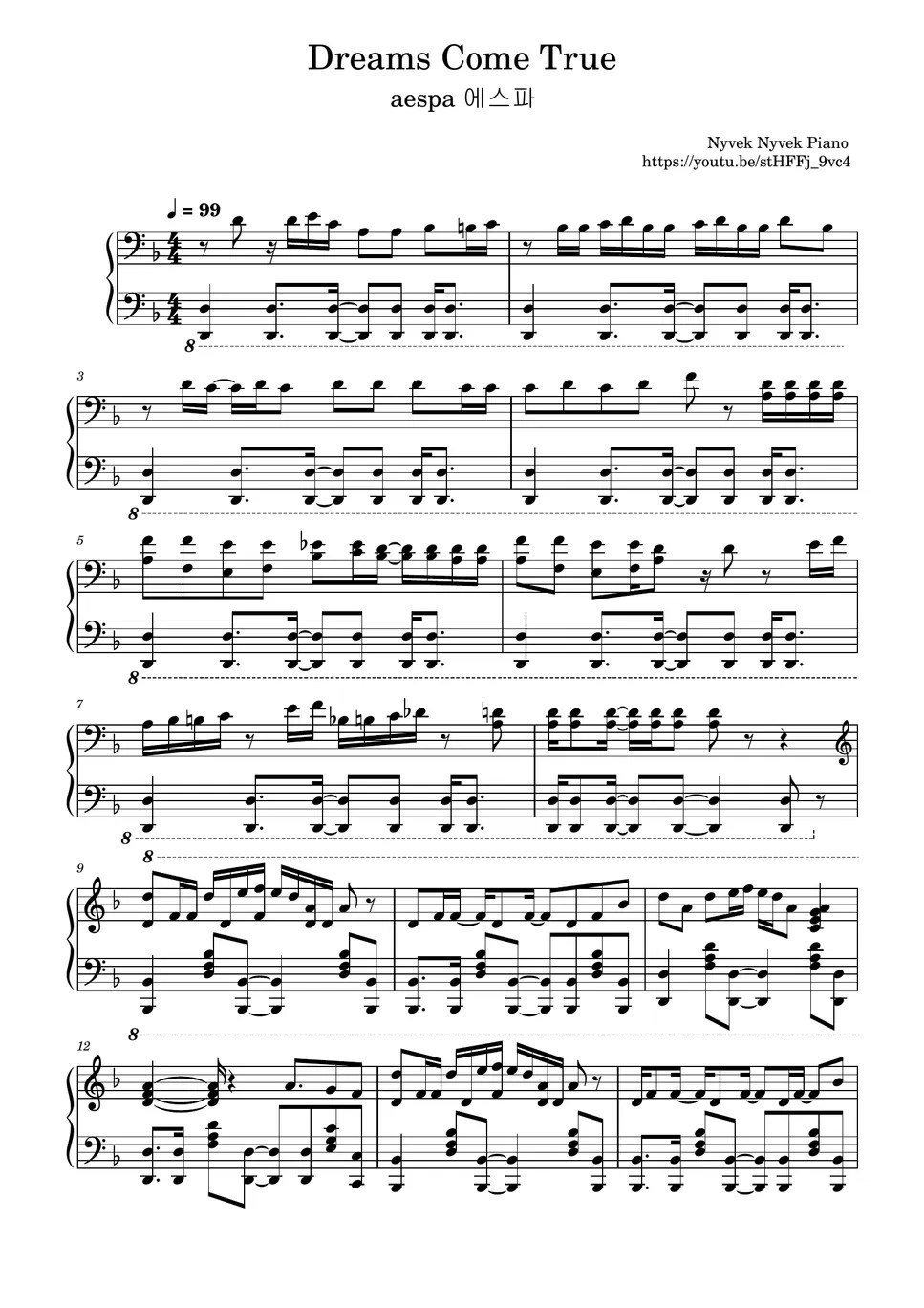 aespa Dreams Come True Sheet by Nyvek Nyvek Piano