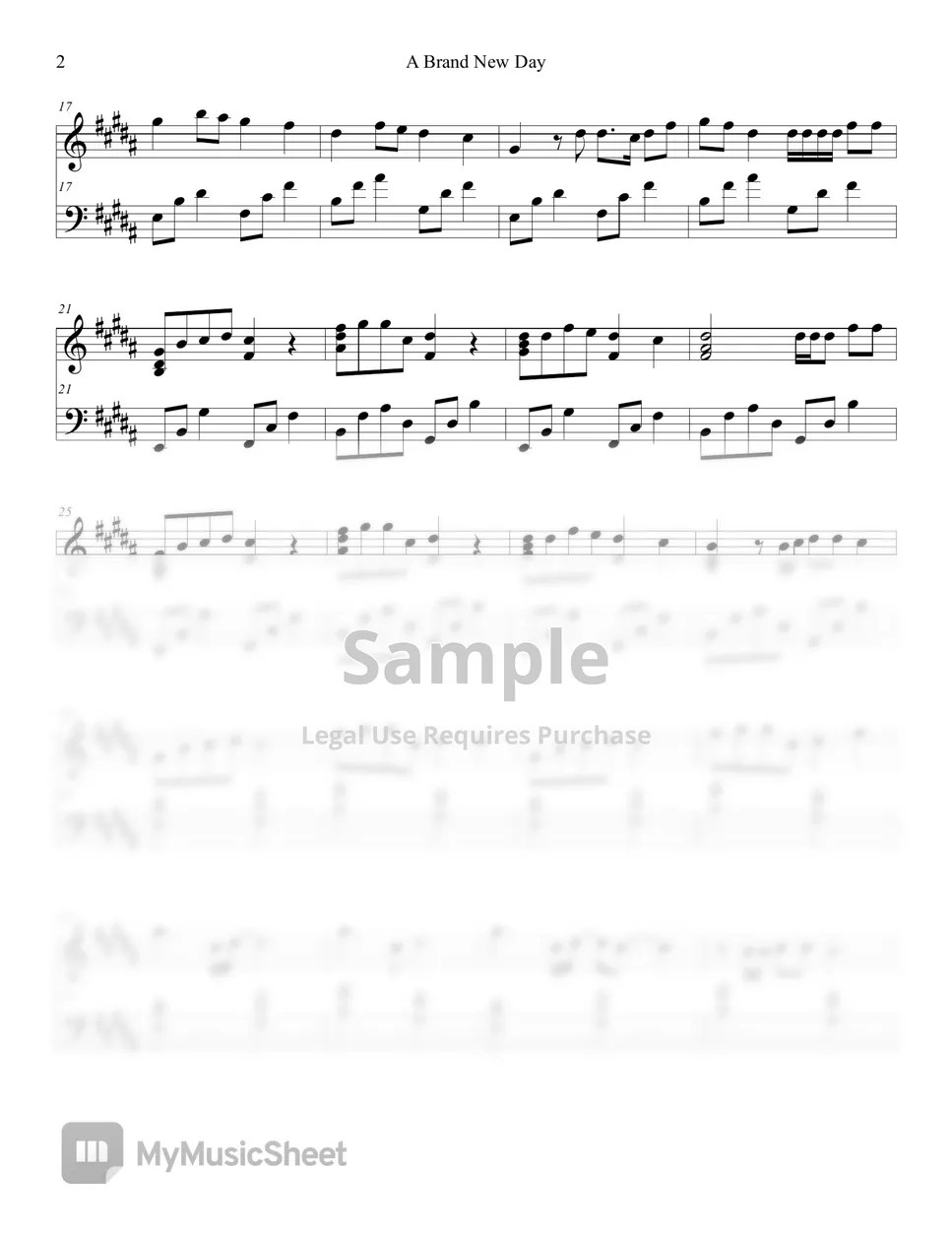 BTS(방탄소년단) A Brand New Day(Ft. Zara Larsson) (Original + Easy Key) Sheets
