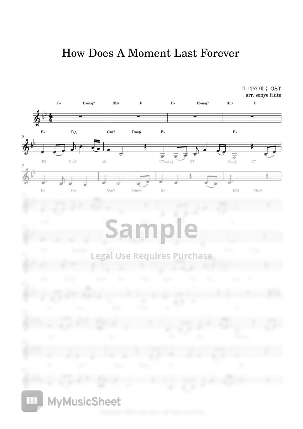 Disney Beauty And The Beast OST How Does A Moment Last Forever (Flute