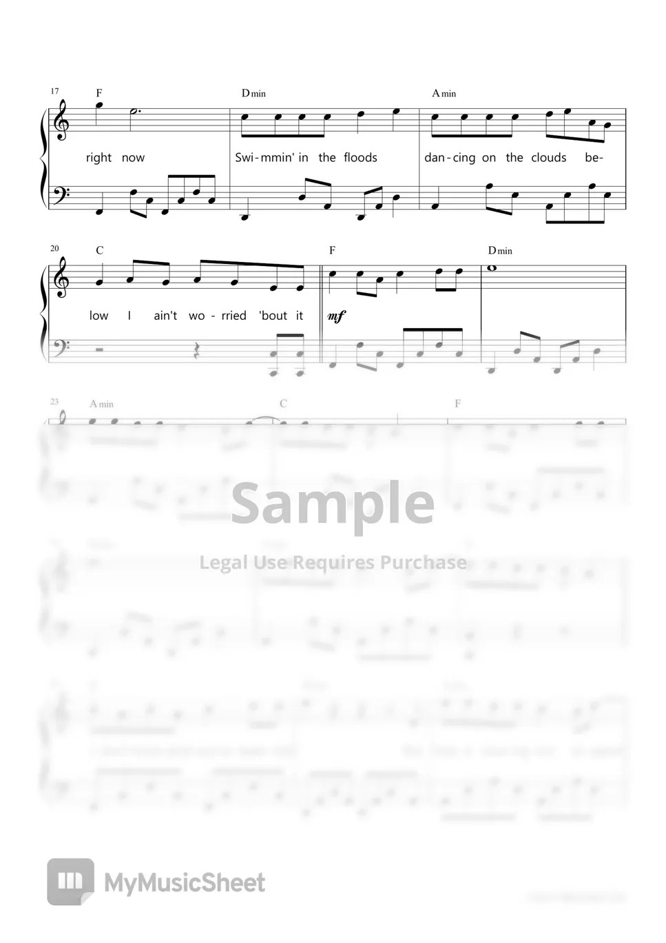 OneRepublic I Ain't Worried《Top Gun Maverick》 (Staff/Stave)(C