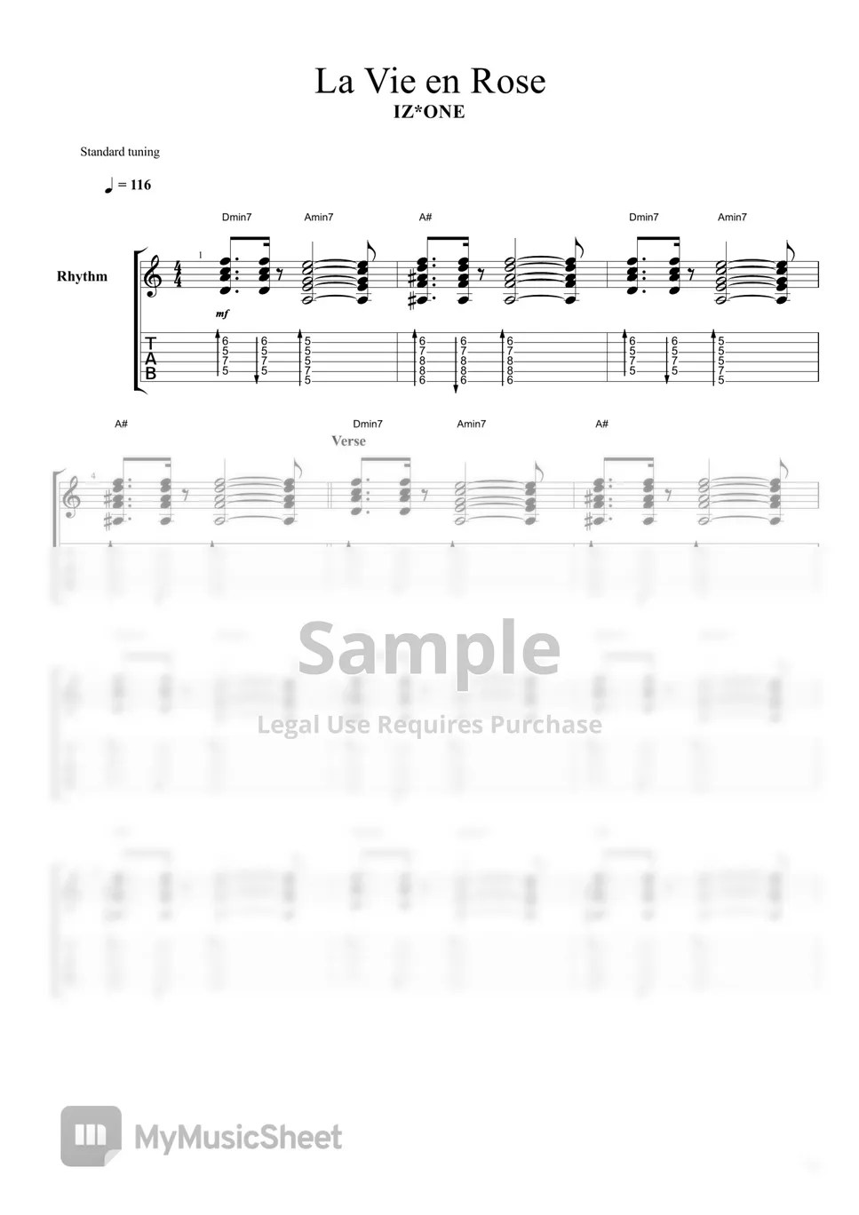 IZ*ONE La Vie en Rose 악보 by Rob Ethereal