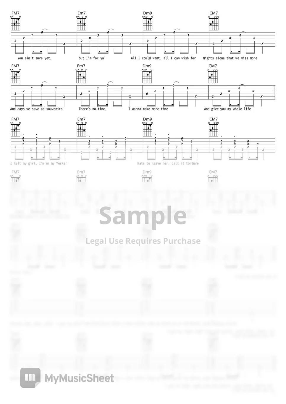 Justin Bieber feat. Daniel Caesar & Giveon Peaches (EASY Chord