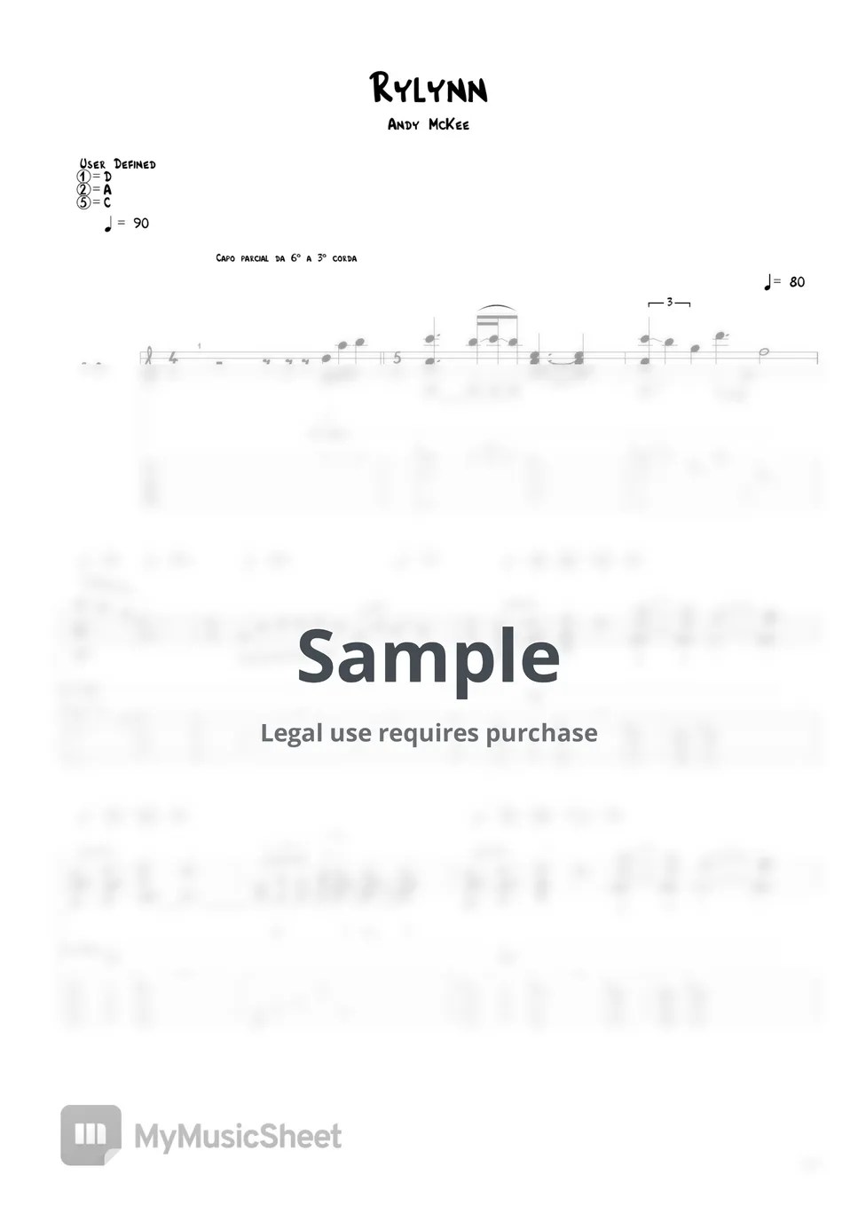 Andy Mckee Rylynn Tab + 1staff by Agape Guitar