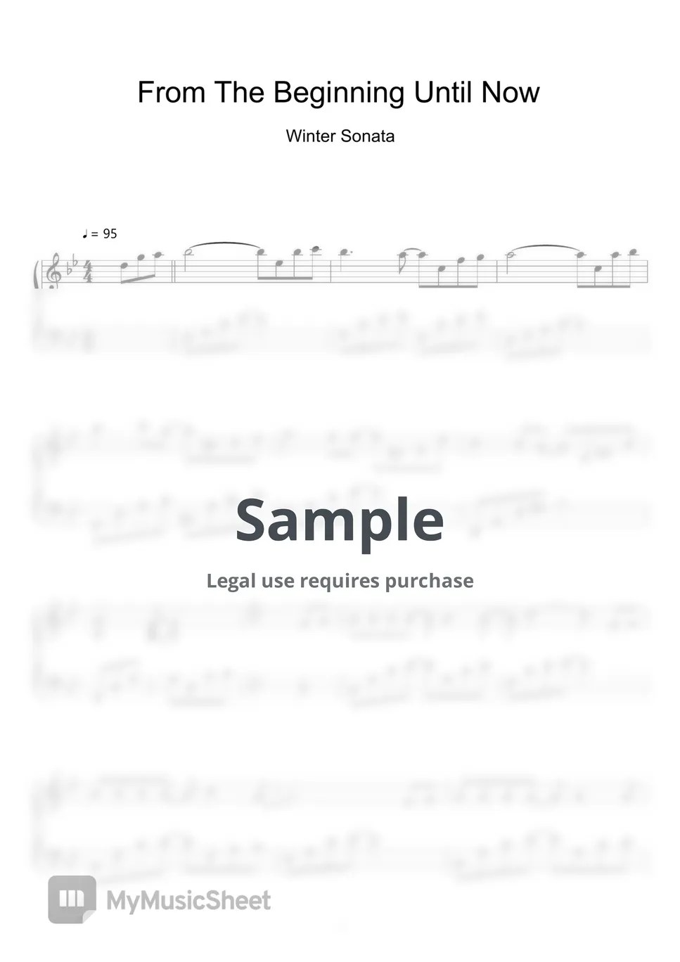 RYU From Beginning Until Now (Winter Sonata OST) (Sheet Music, MIDI