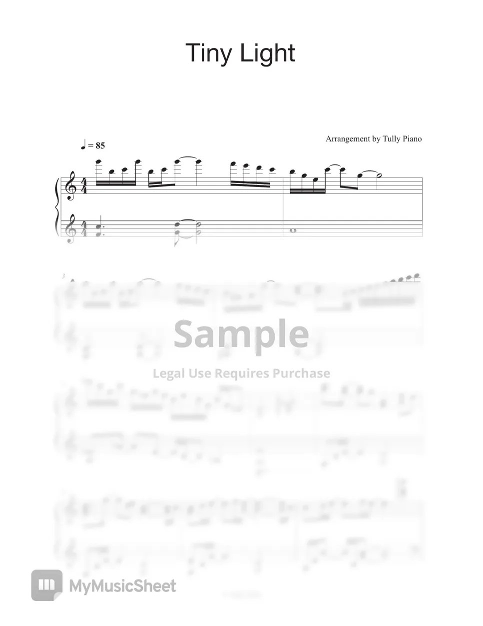 Jibaku Shounen HanakoKun OST. Tiny Light (지박소년 하나코군 엔딩곡) 악보 by Tully