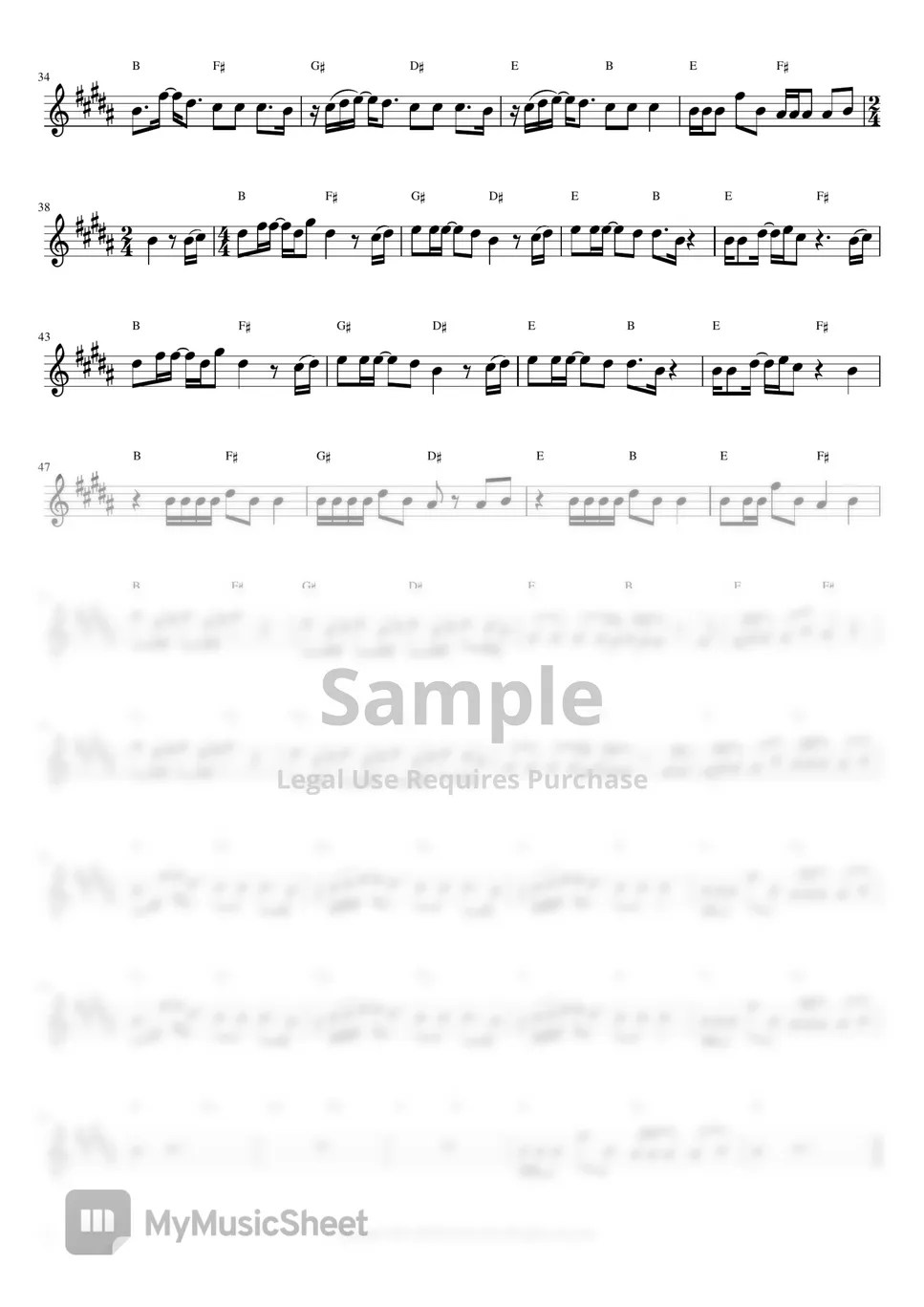 Maroon5 Memories (Flute Sheet Music) Blad by sonye flute
