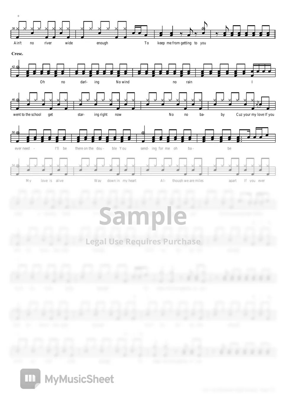 Michael Bolton Ain't No Mountain High Enough Sheet by COPYDRUM