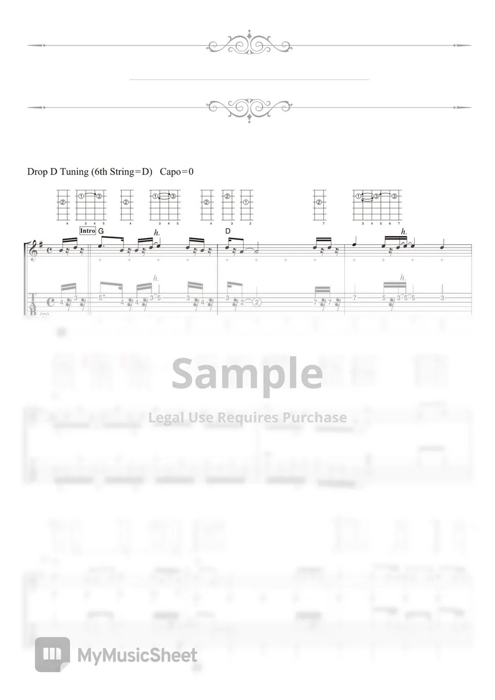 The Carpenters Jambalaya (On the Bayou) (Solo Guitar) Tab + 단선 악보 by