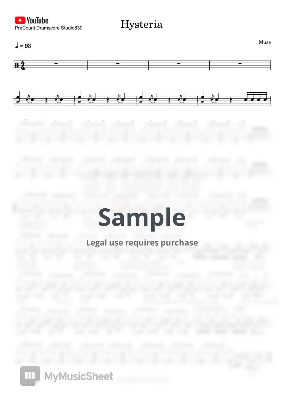 Muse Hysteria Sheets by Studio830