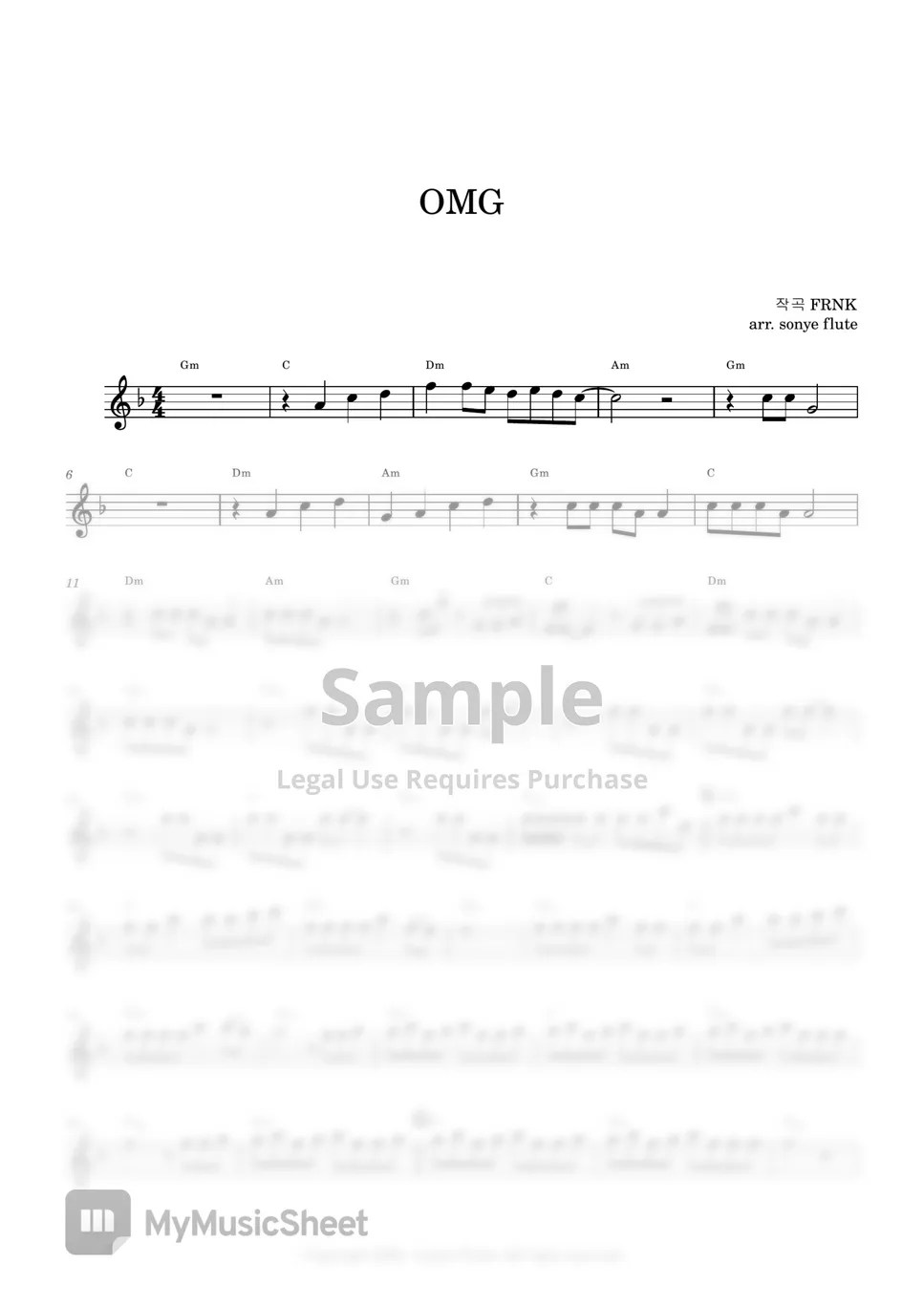 NewJeans 뉴진스 OMG (Flute Sheet Music) Sheets by sonye flute