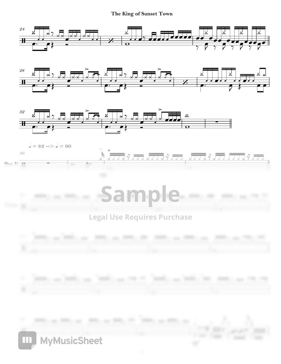 Marillion The King of Sunset Town Sheets by Evan Jaslow