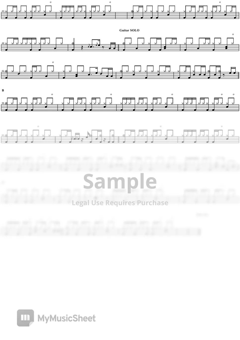 toto I'll be over you Sheets by COPYDRUM