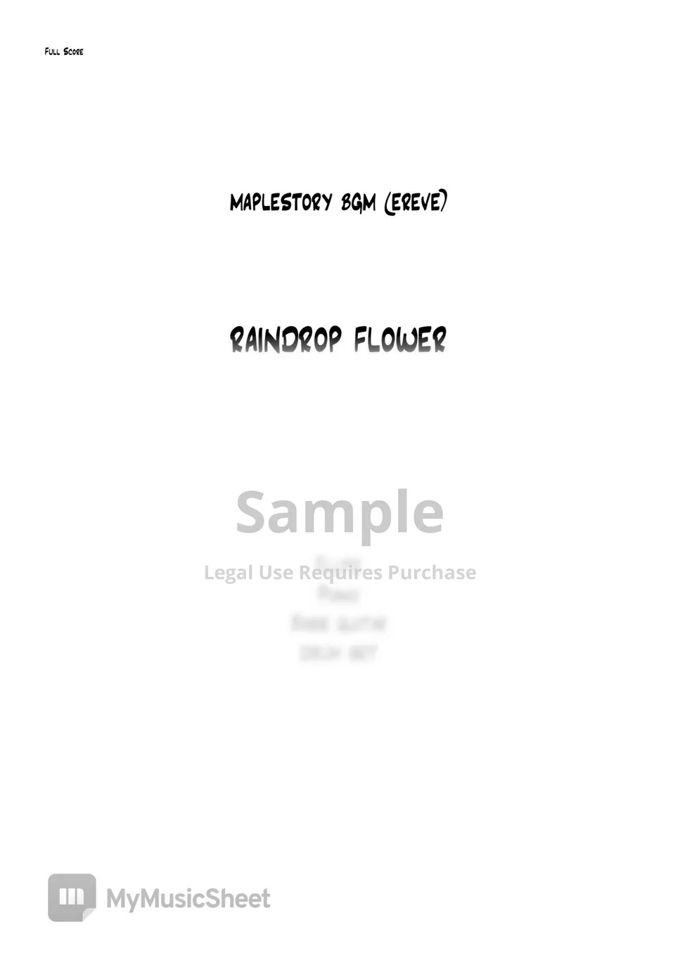 Maplestory Raindrop Flower Sheets by Alwin Flute