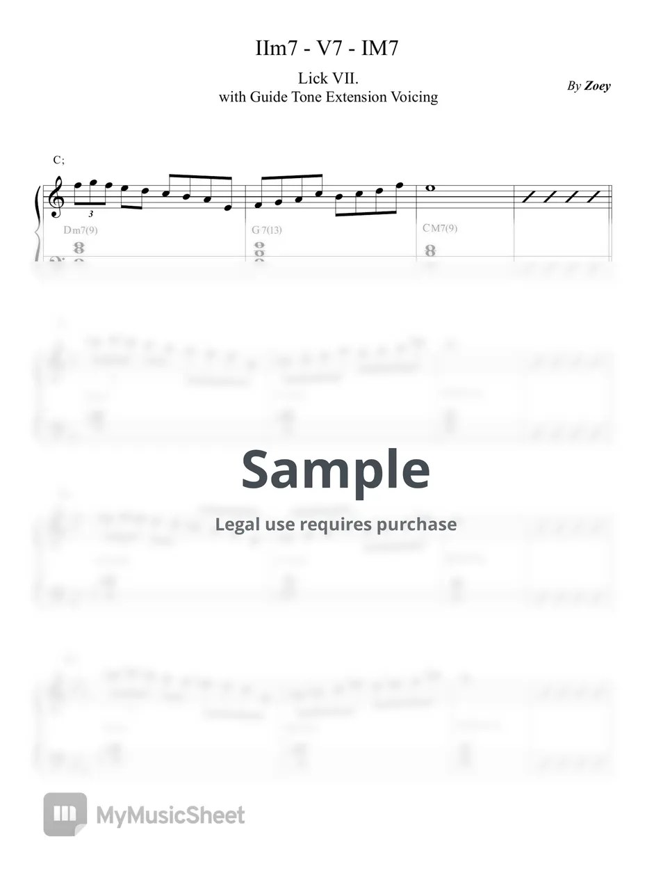 Zoey [251 Lick] VII. (12 Keys) Sheets by Zoey