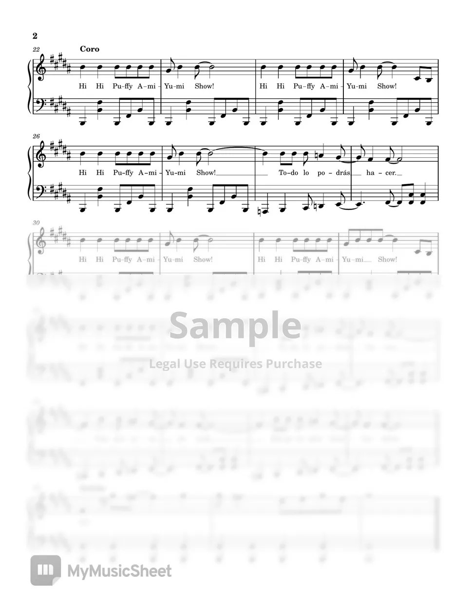 Puffy Hi Hi Puffy Ami Yumi Show Theme Sheets by Pianotato