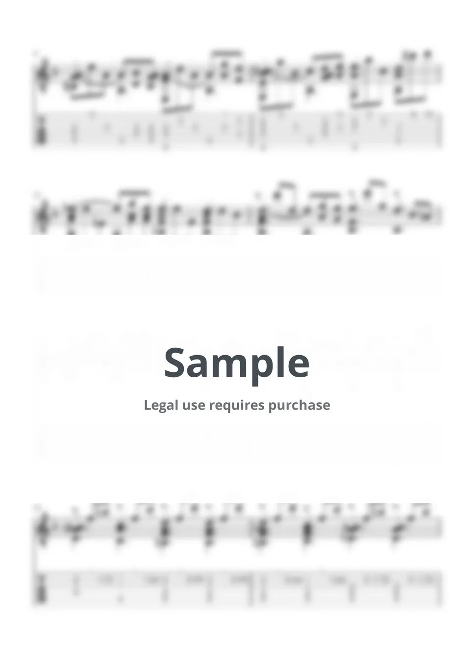 Mozart Lacrimosa Tab + 1staff by Toshihiro Iwaki