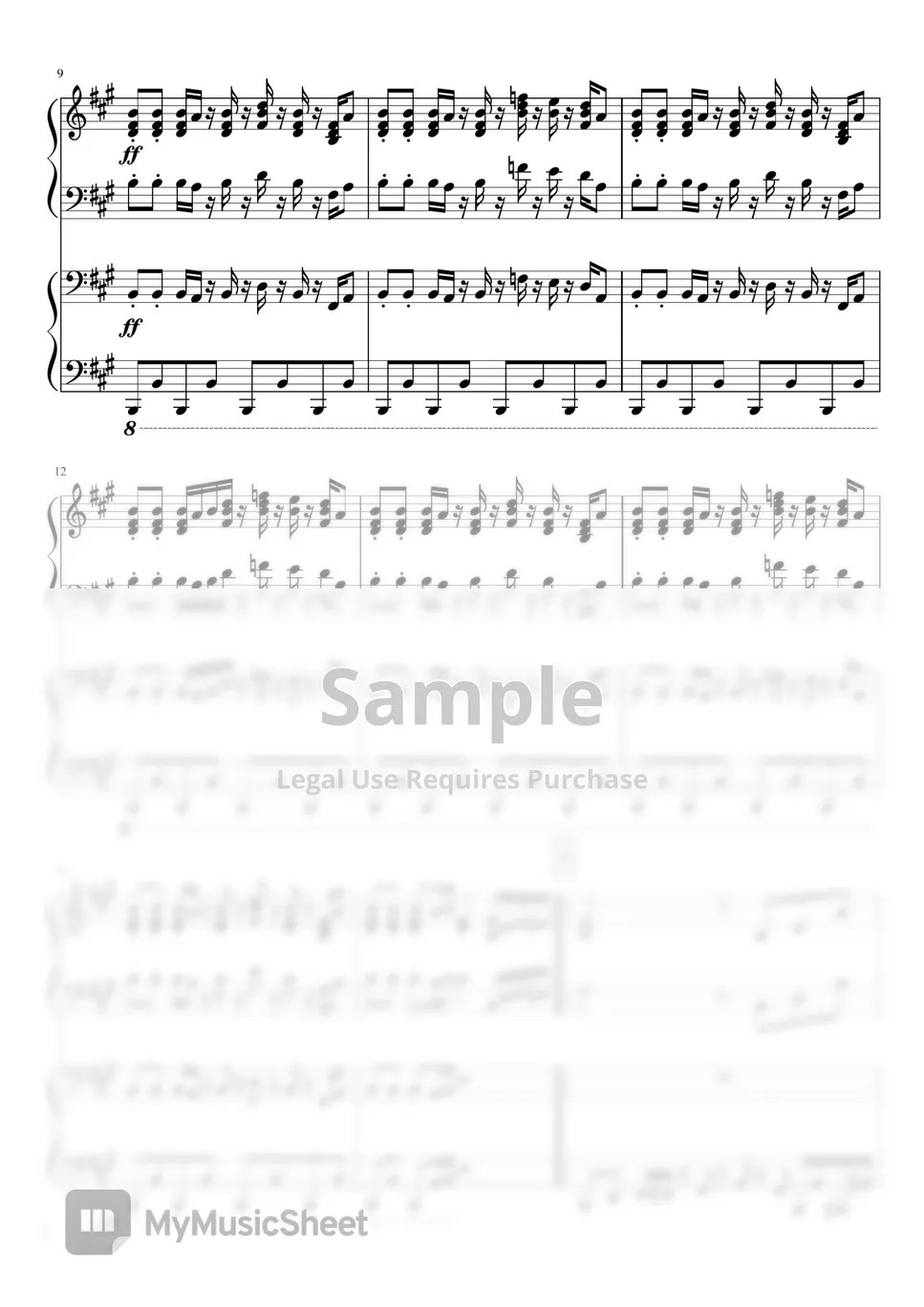 JOJO's Bizarre Adventure Golden Wind 「il vento d’oro」Piano 4 Hands