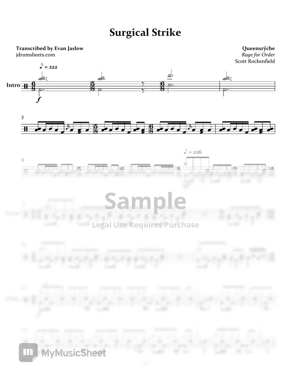 Queensrÿche Surgical Strike Sheets by Evan Jaslow