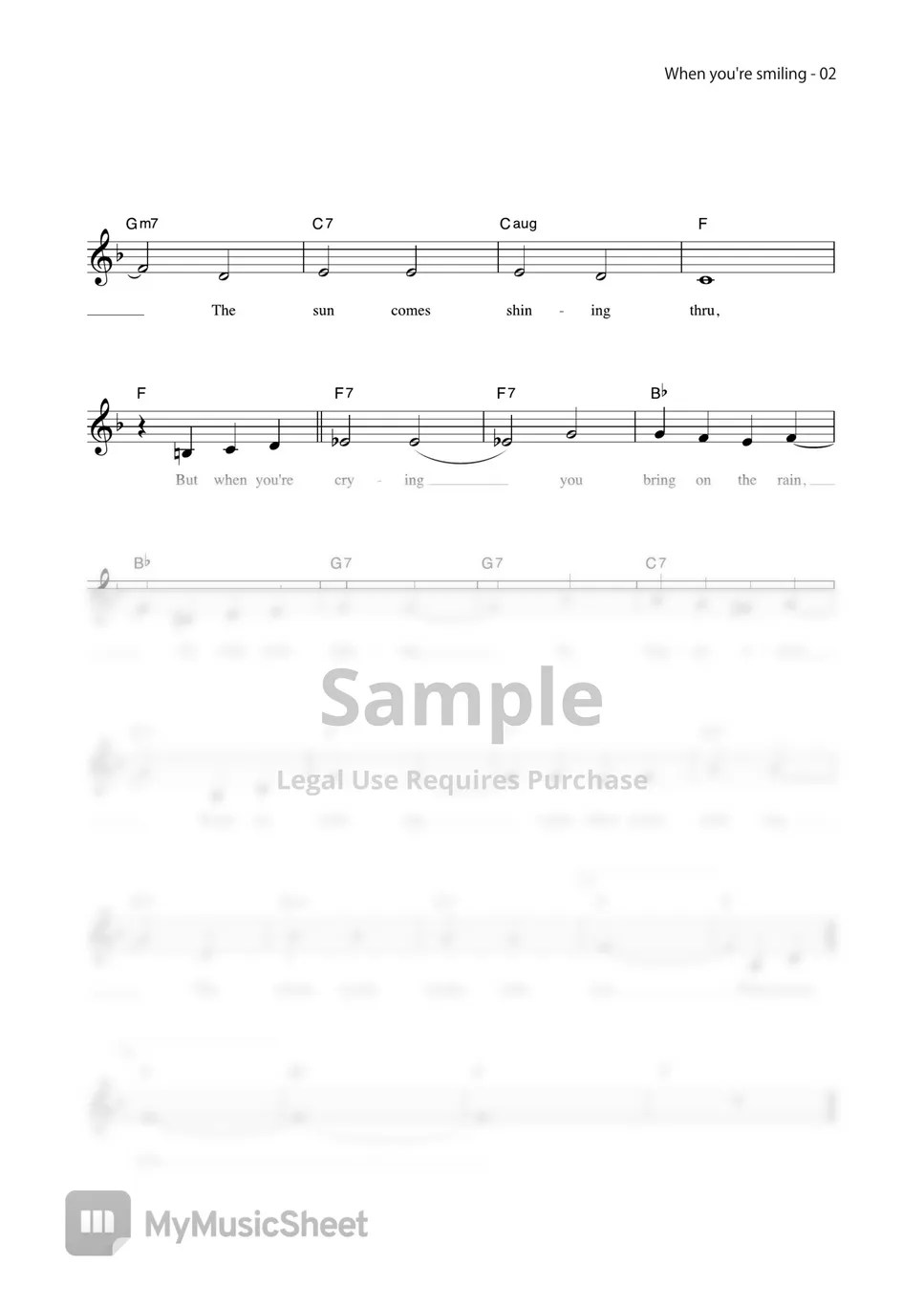 WHEN YOU’RE SMILING (VOCAL MAGAZINE) Sheets by Far East Island Record