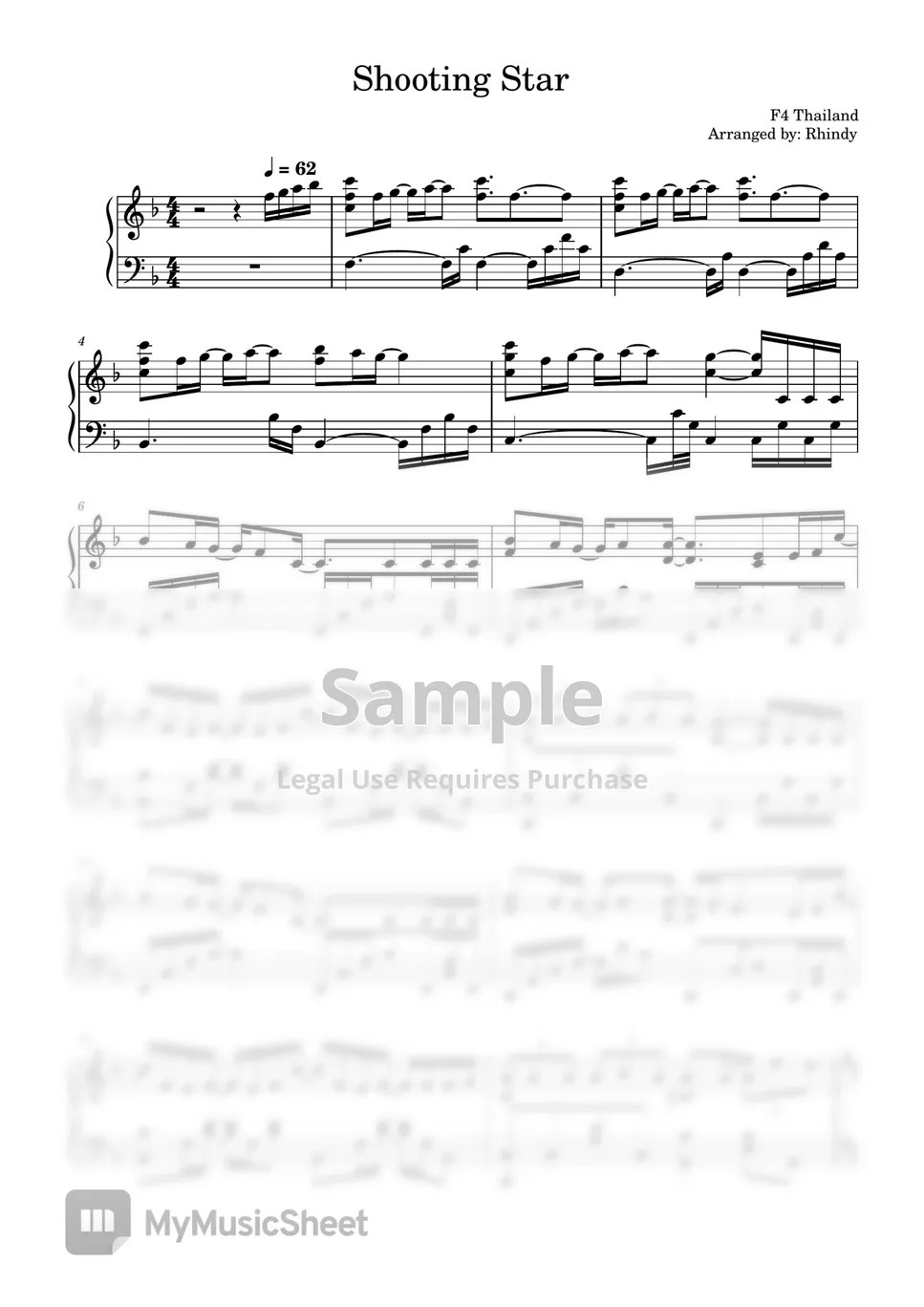 F4 Thailand Shooting Star Sheets by Rhindy