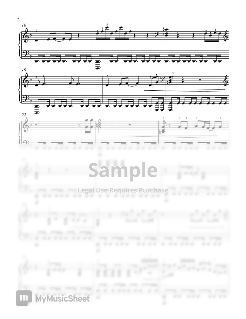 Pink Floyd Another Brick in the Wall 악보 by Adelina Piano