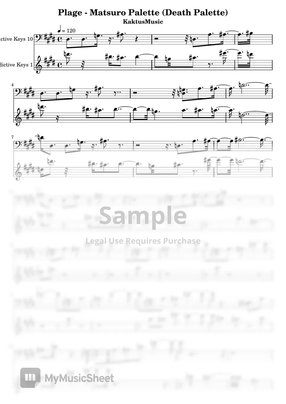 Matsuro Palette Plage (Death Palette) Sheets by KaktusMusic