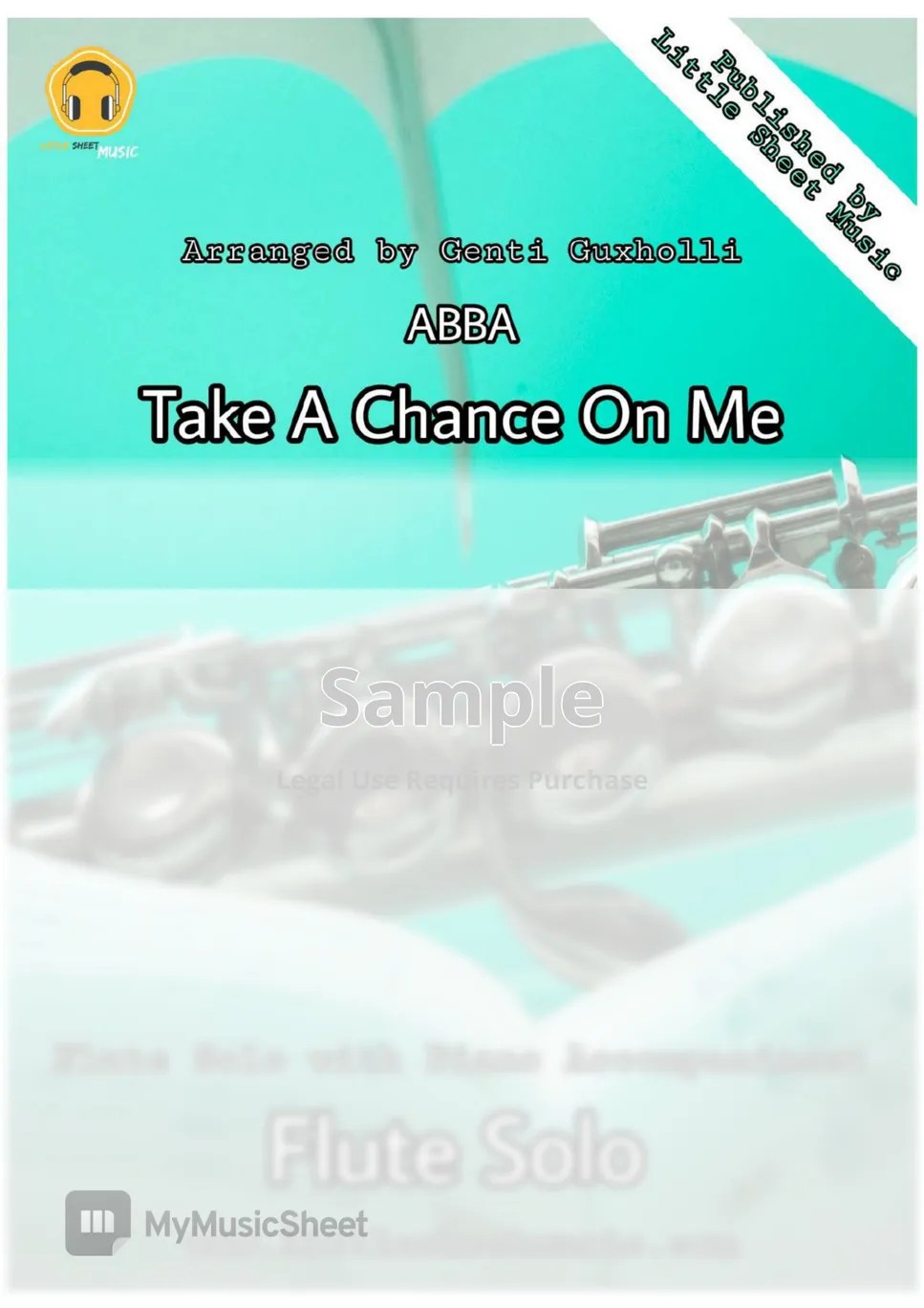 ABBA Take A Chance On Me (Flute Solo with Piano Sheets by Genti Guxholli