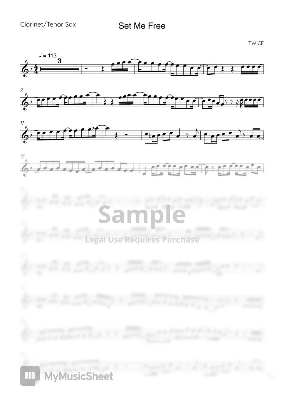 TWICE Set Me Free Sheets by JL