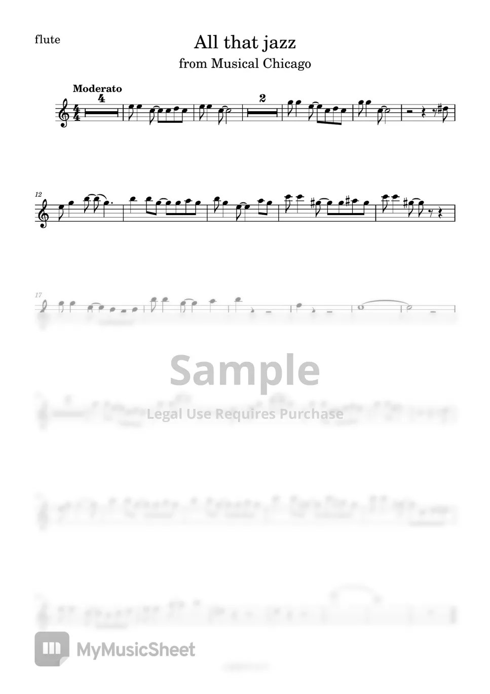 프레드 엡 All that jazz (반주 MR/피아노 악보) Sheets by 심플플루트뮤직