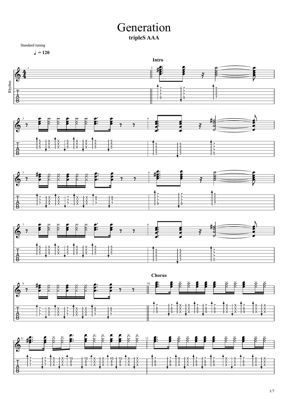 tripleS Generation Tab + Partition à une seule portée by Rob Ethereal