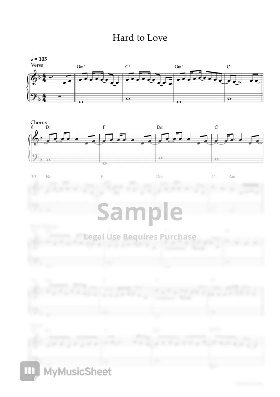 BLACKPINK Hard to Love (EASY PIANO SHEET) Sheets by Pianella Piano