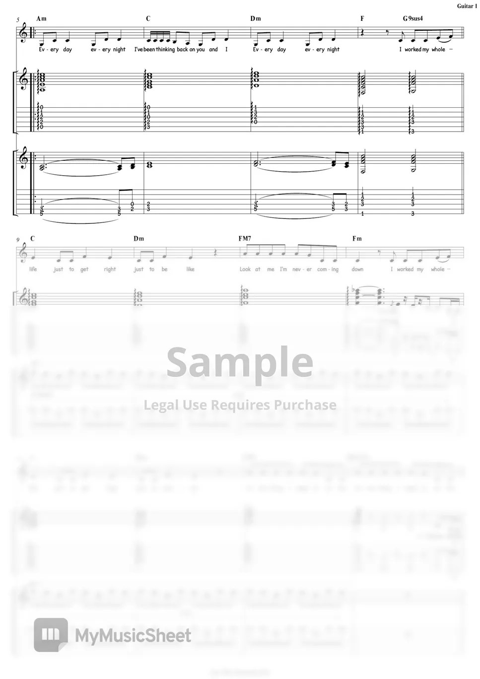 Rose On The Ground Guitar / Backing Track Sheets